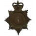 Gwynedd Constabulary Night Helmet Plate - Queen's Crown