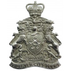 Leicester City Police Helmet Plate - Queen's Crown