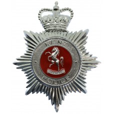 Kent Police Enamelled Helmet Plate - Queen's Crown