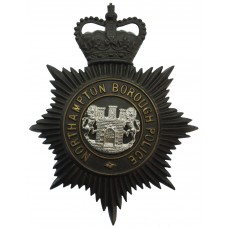 Northampton Borough Police Night Helmet Plate - Queen's Crown