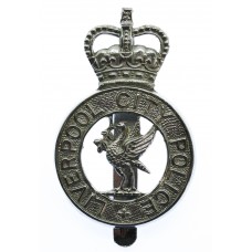 Liverpool City Police Cap Badge - Queen's Crown