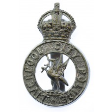 Liverpool City Police Cap Badge - King's Crown