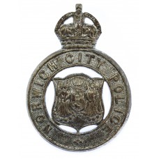 Norwich City Police Cap Badge - King's Crown