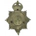 Bristol Constabulary White Metal Helmet Plate (B26) - King's Crown