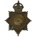 Isle of Ely Constabulary Black Helmet Plate - King's Crown
