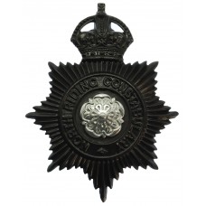 North Riding Constabulary Night Helmet Plate - King's Crown