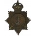Wiltshire Constabulary Black Helmet Plate - King's Crown