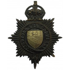 Norfolk Constabulary Black Helmet Plate - King's Crown