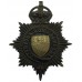 Norfolk Constabulary Black Helmet Plate - King's Crown