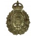 Carlisle City Police Wreath Helmet Plate - King's Crown