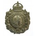 Scarborough Borough Police Wreath Helmet Plate - King's Crown