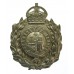 Scarborough Borough Police Wreath Helmet Plate - King's Crown