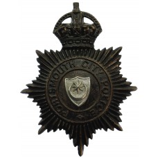 Portsmouth City Police Night Helmet Plate - King's Crown