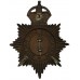 Portsmouth City Police Night Helmet Plate - King's Crown