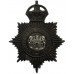 Northampton Borough Police Black Helmet Plate - King's Crown