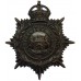 Northampton Borough Police Blackened Brass Night Helmet Plate - King's Crown