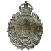 Blackburn Borough Police Chrome Wreath Helmet Plate - King's Crown