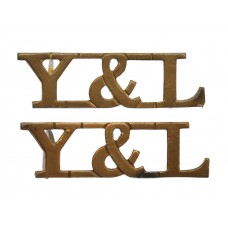 Pair of York & Lancaster Regiment (Y&L) Shoulder Titles