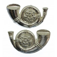 Pair of King's Own Yorkshire Light Infantry (K.O.Y.L.I.) Anodised (Staybrite) Collar Badges