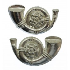 Pair of King's Own Yorkshire Light Infantry (K.O.Y.L.I.) Anodised (Staybrite) Collar Badges