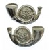 Pair of King's Own Yorkshire Light Infantry (K.O.Y.L.I.) Anodised (Staybrite) Collar Badges