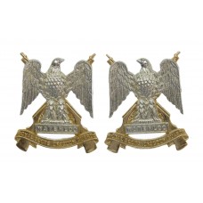 Pair of Royal Scots Dragoon Guards Anodised (Staybrite) Collar Ba
