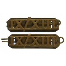 Pair of 9th/12th Royal Lancers (IX/XIIL) Brass Shoulder Titles
