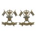 Pair of 9th/12th Royal Lancers Anodised (Staybrite) Collar Badges