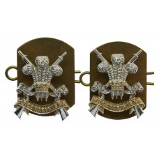 Pair of 3rd Carabiniers Anodised (Staybrite) Collar Badges