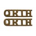 Pair of Queen's Royal Irish Hussars (Q.R.I.H.) Shoulder Titles