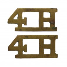 Pair of 4th Queen's Own Hussars (4H) Shoulder Titles