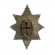 Coldstream Guards Officer's Silvered & Enamel Field Service Cap Badge