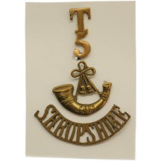 5th Territorial Bn. King's Shropshire Light Infantry (T/5/Bugle/SHROPSHIRE) Shoulder Title