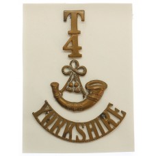 4th Territorial Bn. King's Own Yorkshire Light Infantry (T/4/Bugle/YORKSHIRE) Shoulder Title