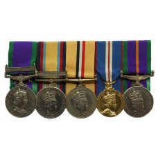 Campaign Service Medal (Northern Ireland), Gulf Medal (16 Jan to 28 Feb 1991), Iraq, Golden Jubilee and Accumulated Campaign Service Medal Group of Five - Cpl. A.C. Brown, King's Own Scottish Borderers
