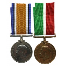 WW1 Mercantile Marine Medal Pair - Henry Routh