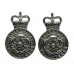 Pair of Yorkshire Volunteers Anodised (Staybrite) Collar Badges