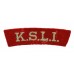 King's Shropshire Light Infantry (K.S.L.I.) Cloth Shoulder Title