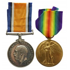 WW1 British War & Victory Medal Pair - Pte. J. Hart (ALIAS Ja