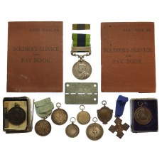 1908 India General Service Medal (Clasp - North West Frontier 1930-31) & Related Items to a WW2 Normandy Prisoner of War - Pte. E. Reynolds, 2nd Essex Regiment