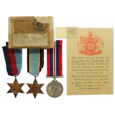 WW2 Air Crew Europe Casualty Medal Group of Three - Flt. Sgt. T.H. Gittins, 75th (R.N.Z.A.F.) Sqdn. Royal Air Force Volunteer Reserve - K.I.A. 7/8/43