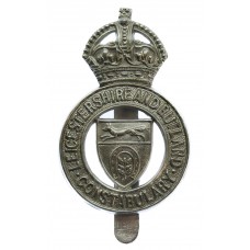 Leicestershire and Rutland Constabulary Cap Badge - King's Crown