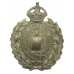 Newport Borough Police White Metal Wreath Cap Badge - King's Crown