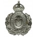 Newport Borough Police Wreath Helmet Plate - King's Crown