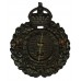 Isle of Wight Police Black Wreath Helmet Plate - King's Crown