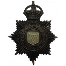 Cornwall Constabulary Night Helmet Plate - King's Crown