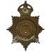 Herefordshire Constabulary Black Helmet Plate - King's Crown