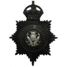 Nottinghamshire Constabulary Black Helmet Plate (Peacocks COA Centre) - King's Crown