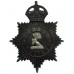 Luton Borough Police Black Helmet Plate - King's Crown