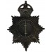 Luton Borough Police Black Helmet Plate - King's Crown